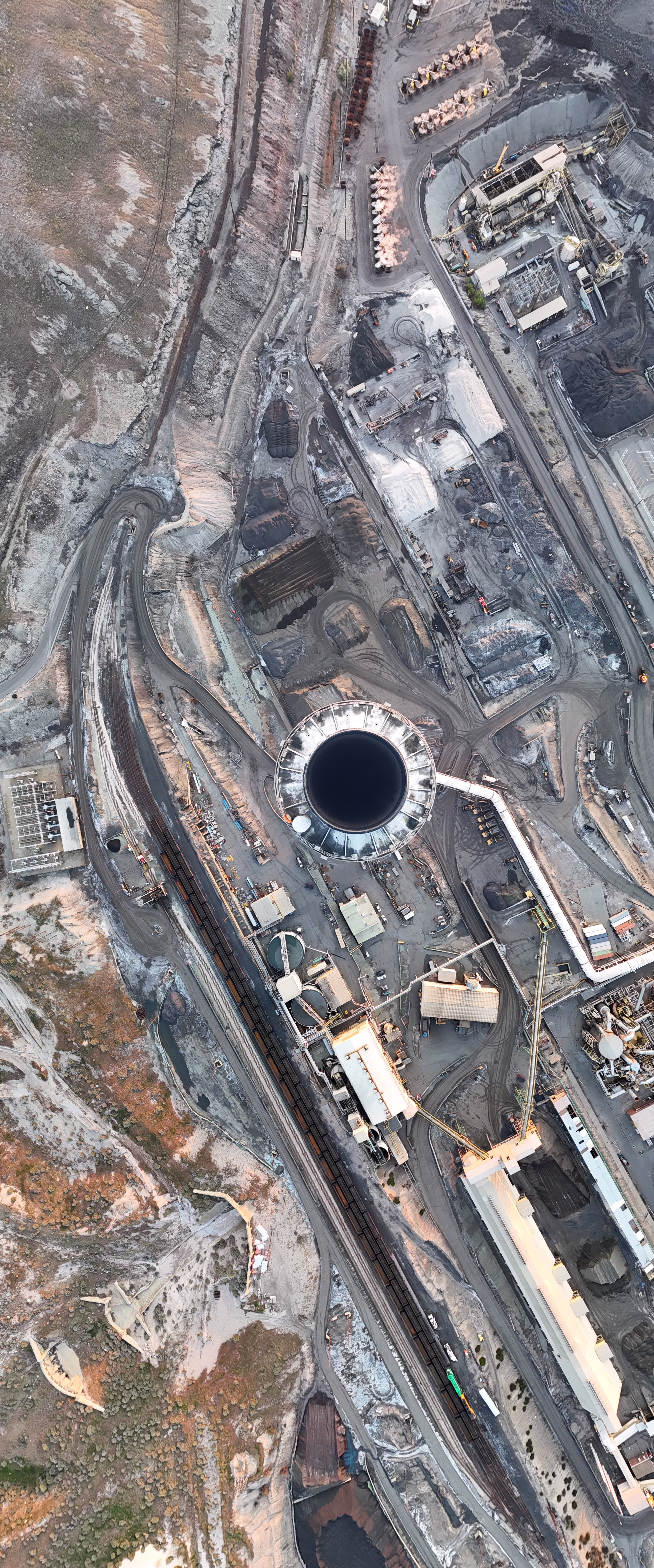 The smokestack seen from directly above